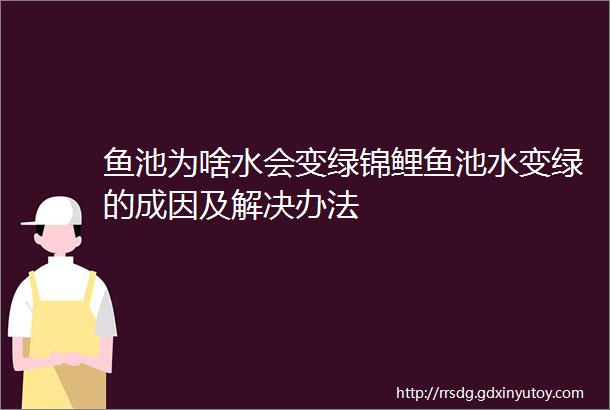 鱼池为啥水会变绿锦鲤鱼池水变绿的成因及解决办法